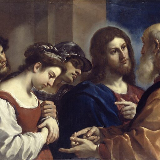 Woman Caught in Adultery, painted