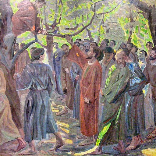 Zacchaeus, painted